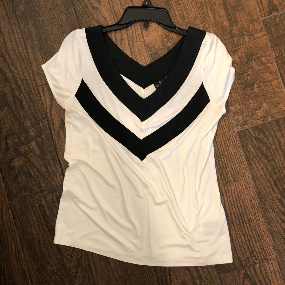 White v-neck blouse